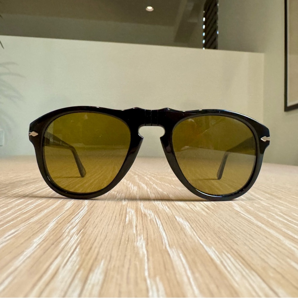 Persol 649 - black / green polarized lenses  95/24 49/20 135 3f